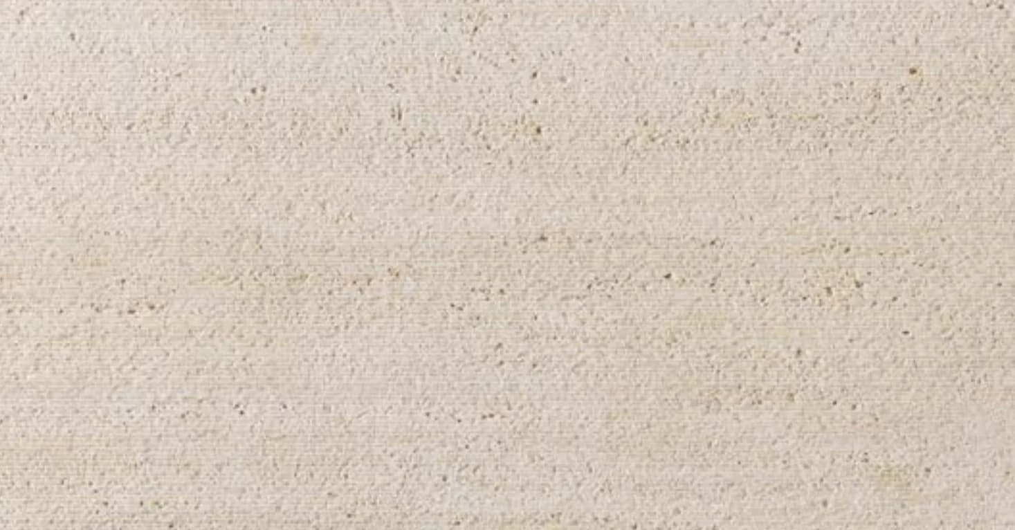 Bianco travertine, scratched