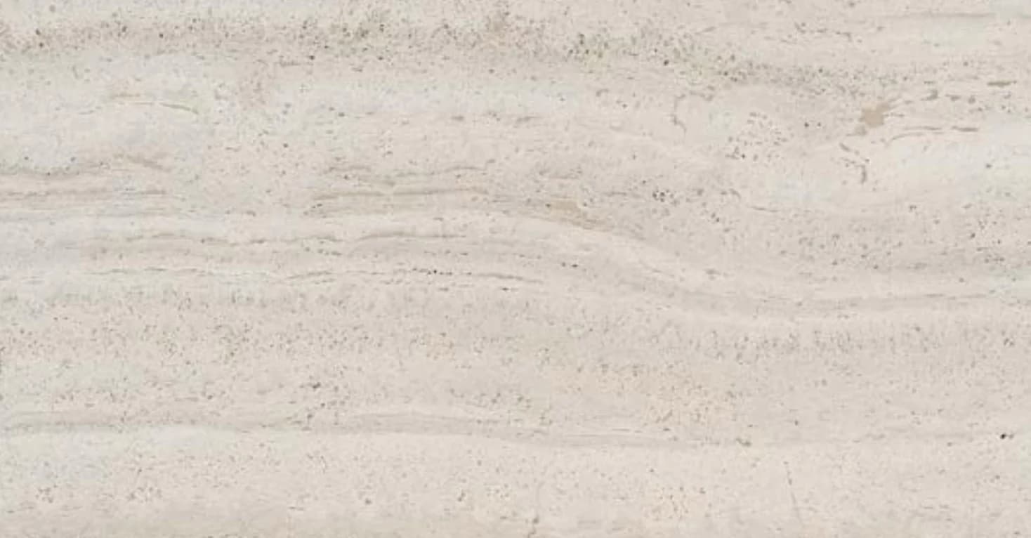Fumo Bianco travertine, vein cut, sandblasted and filled