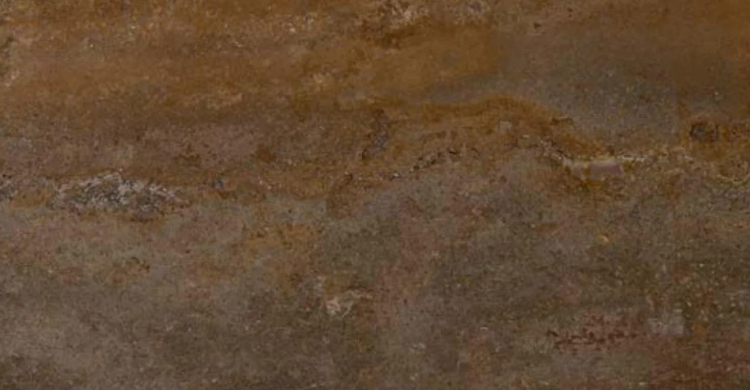 Mahogany travertine, filled and honed