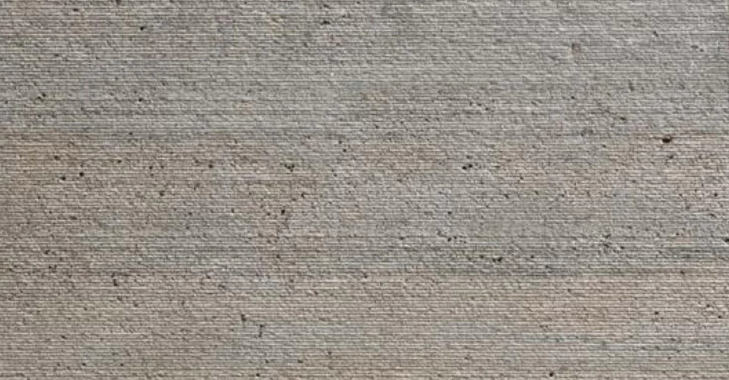Mahogany travertine, scratched