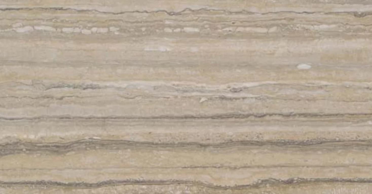 Silver travertine, filled and honed