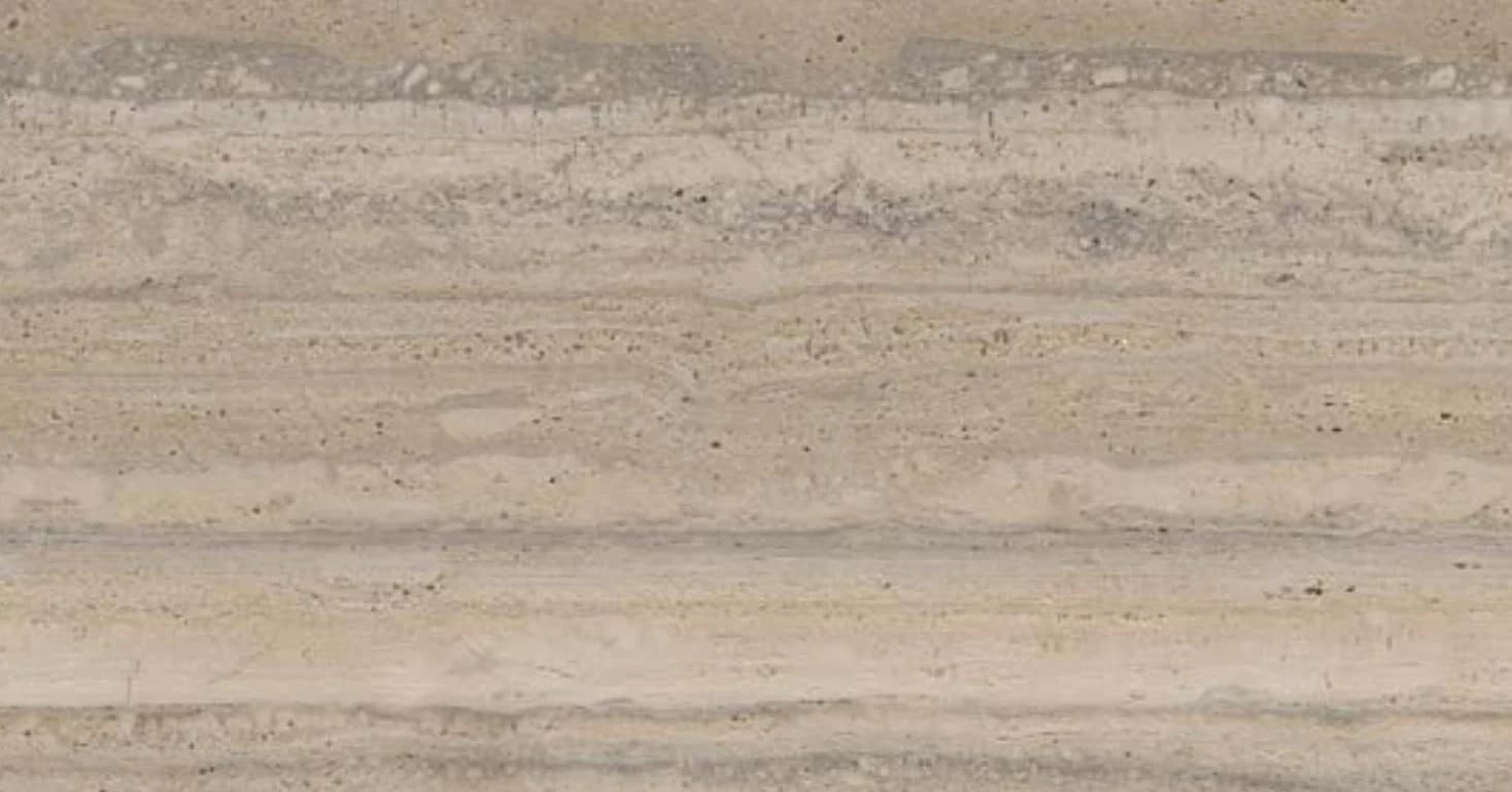 Silver travertine, waterjet and brushed