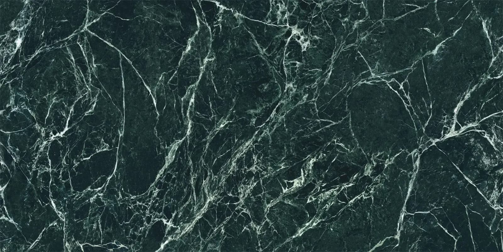 Verde Alpi deep green marble laced with white veining