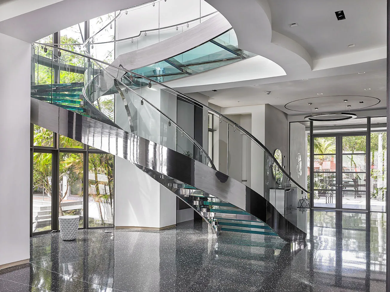 Boca Raton villa interior with terrazzo surfaces