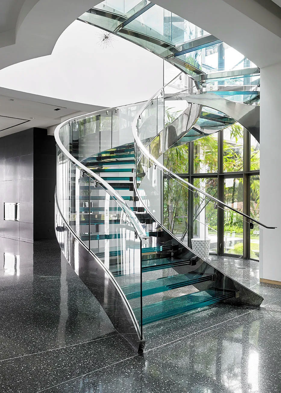 Terrazzo flooring through the Boca Raton villa