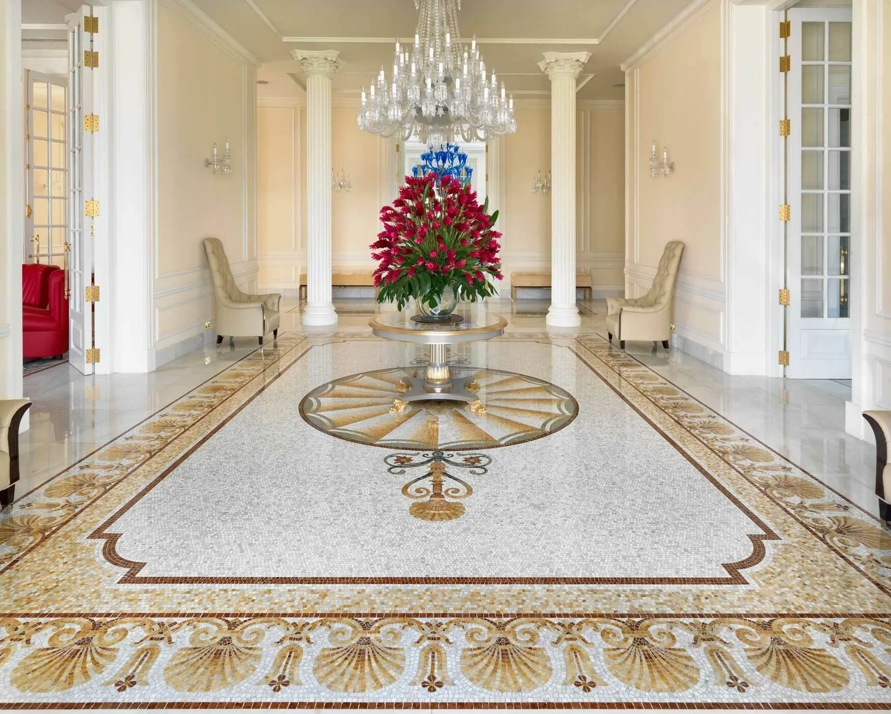 Interior floor of the Colombo residence