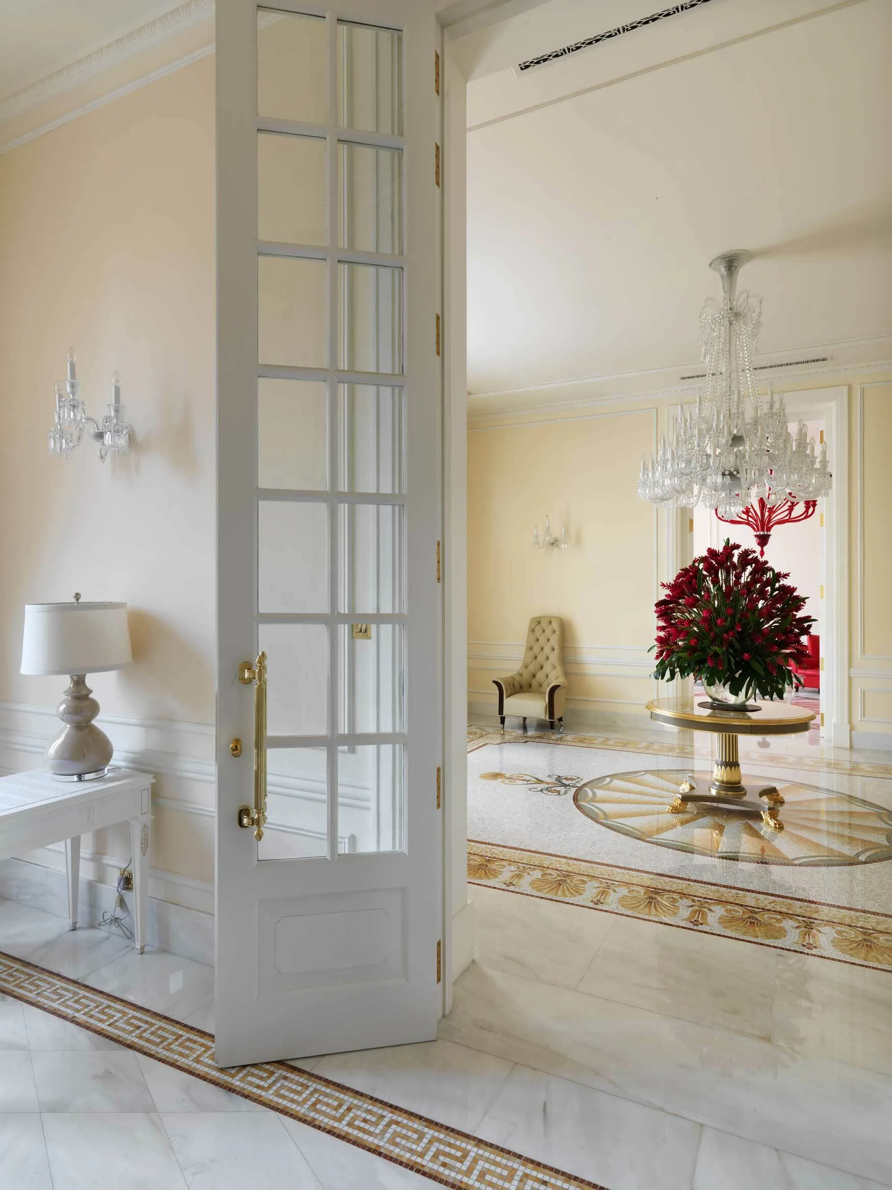 Mosaic flooring in the Colombo residence