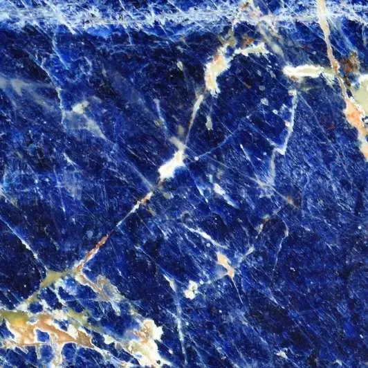 Close view of blue Lapislazuli with white veining