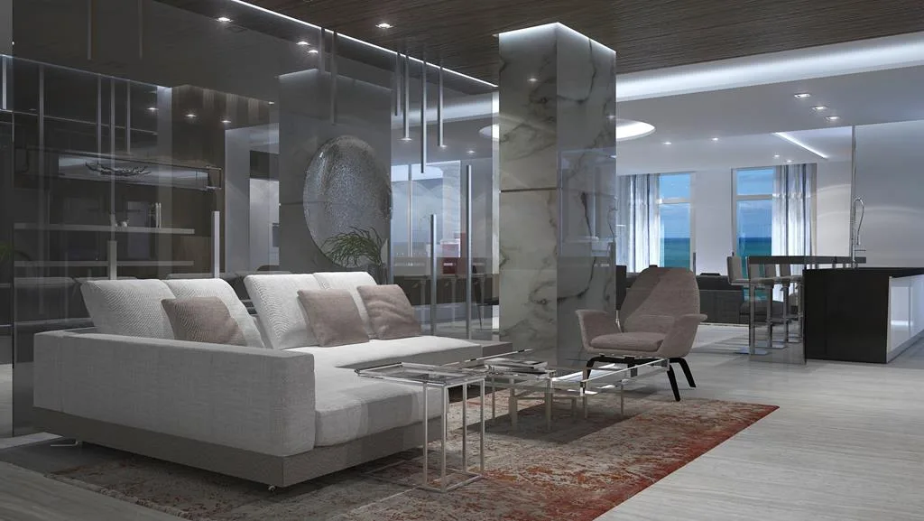 Interior at Palazzo del Sol with warm timber floors