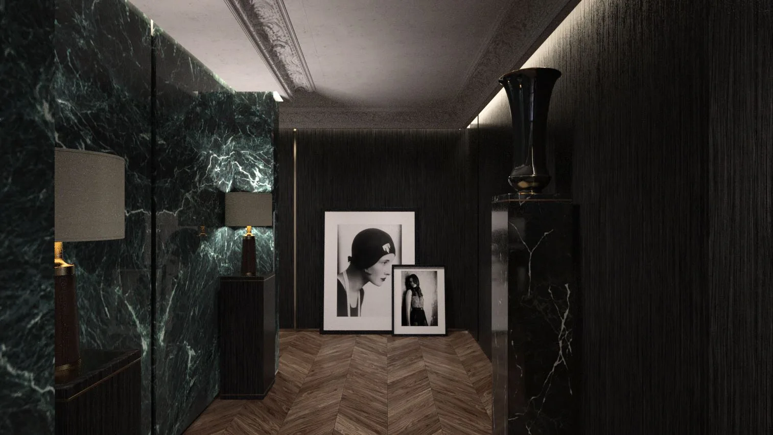 Shenzhen apartment interior with wood flooring