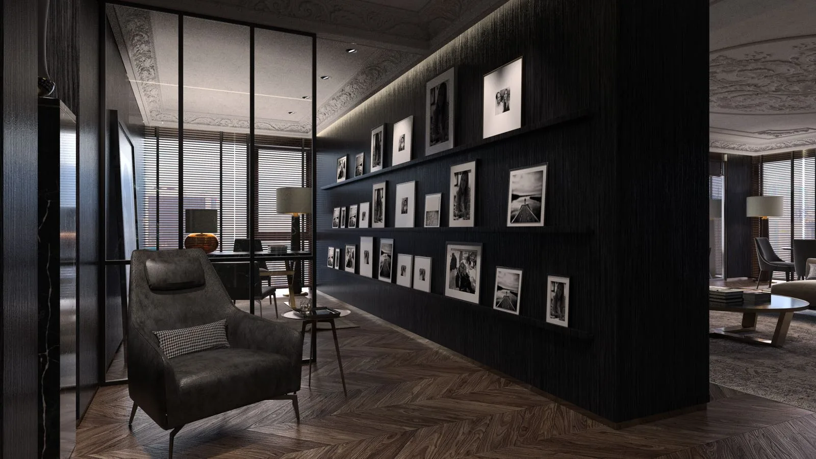 Living space with parquet flooring in Shenzhen
