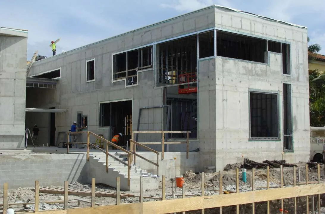 The concrete structure before cladding