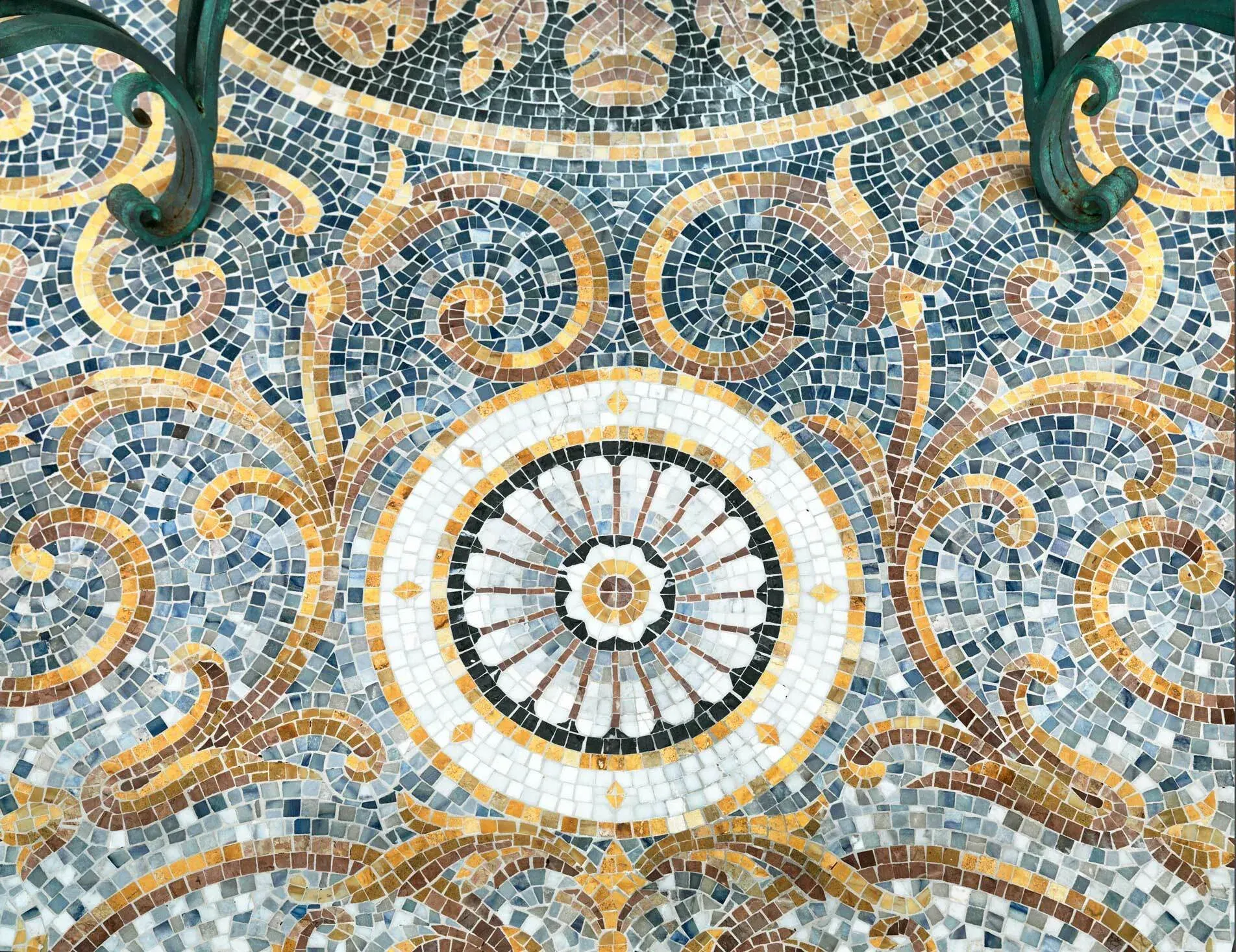 Terrazzo and mosaic surfaces at the Venetian Causeway villa