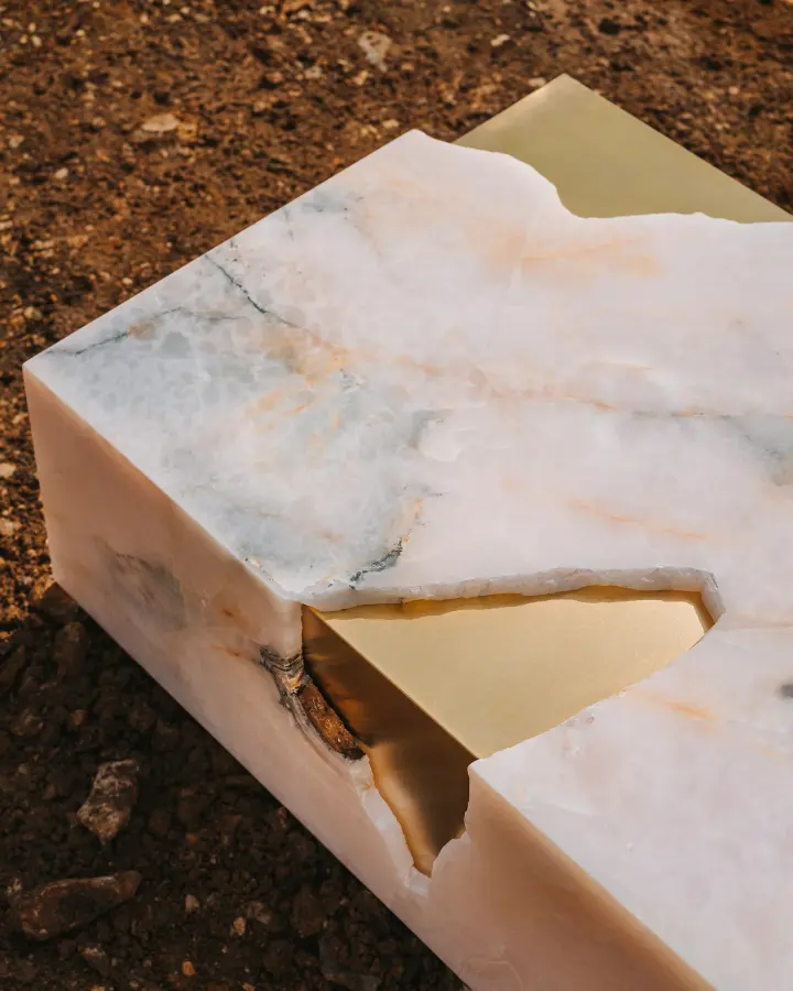 Arthur marble coffee table, view 2