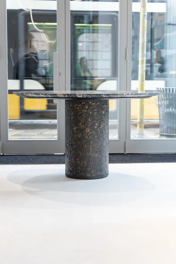 Bronze marble dining table, view 3