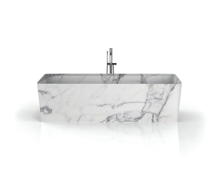 Cono Bath marble bathtub in Bianco Carrara