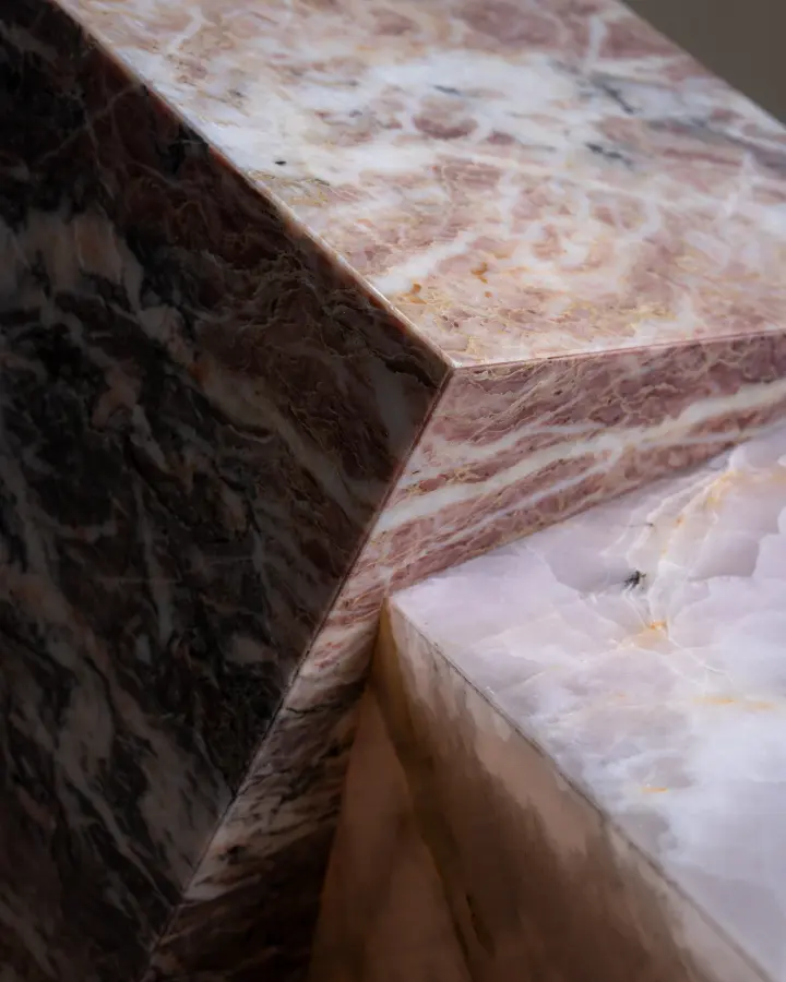 Crystal marble coffee table, view 3