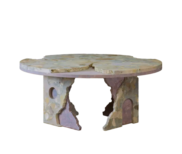Empire marble coffee table, cutout on a plain background