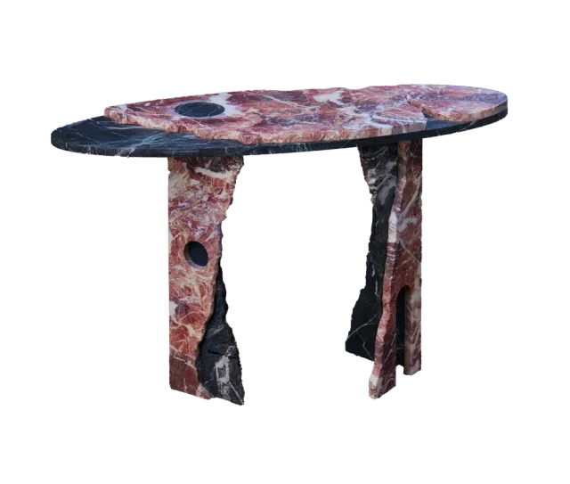 Empire marble console, cutout on a plain background