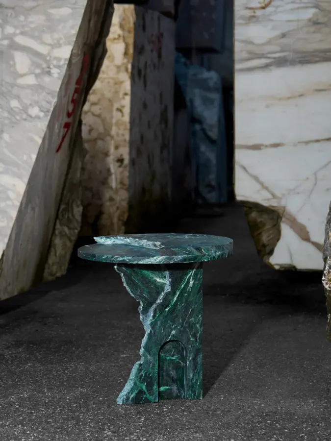 Empire marble side table, view 3