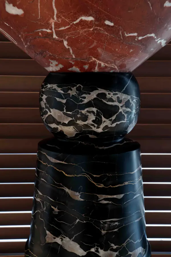 Epsilon freestanding marble washbasin, view 5
