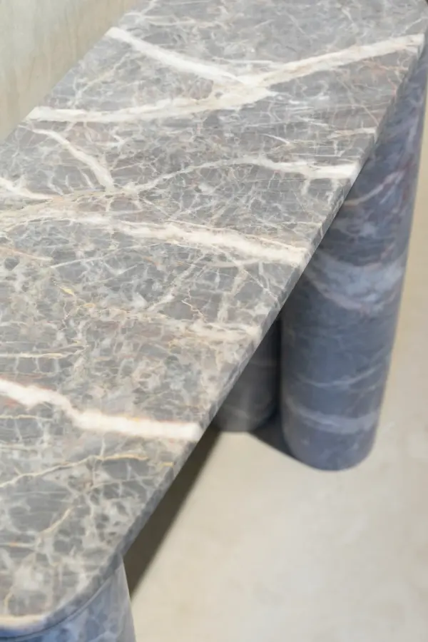 Levante marble console in Fior di Bosco