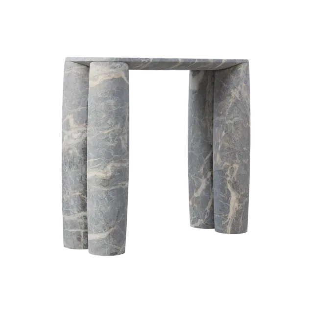 Levante marble console, cutout on a plain background
