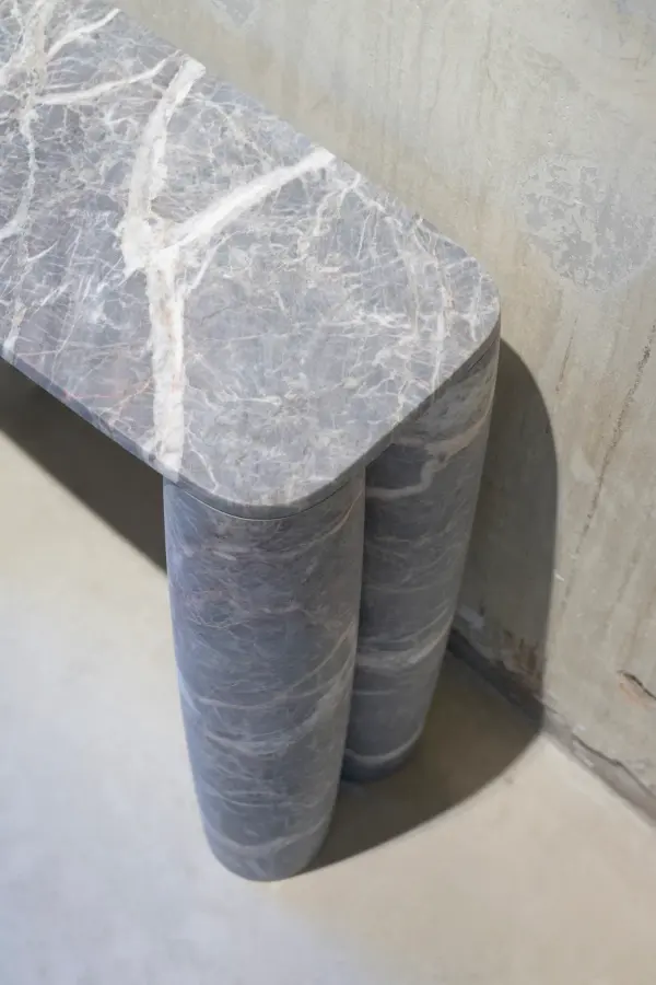 Levante marble console, view 3