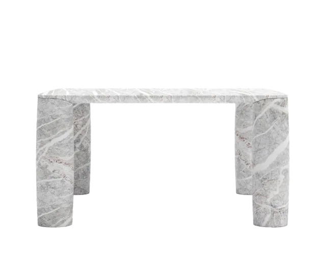 Levante marble dining table, cutout on a plain background