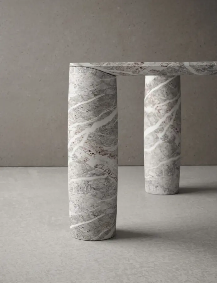 Levante marble dining table, view 2
