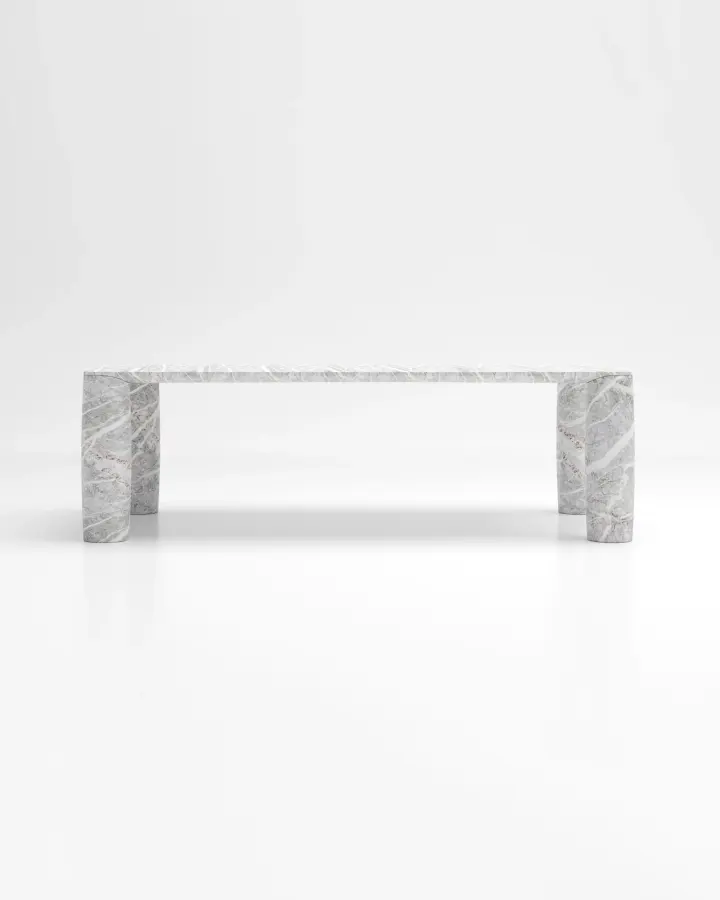 Levante marble dining table, view 4
