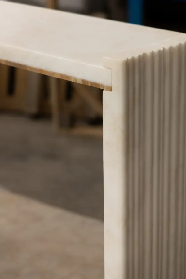 Malibu marble console, view 5