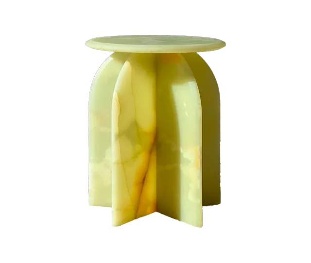 Palladio marble side table, cutout on a plain background