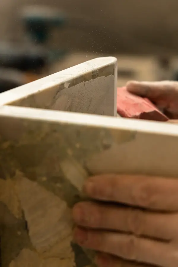 Palladio marble side table, view 4