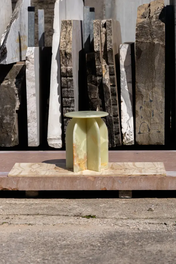 Palladio marble side table, view 6