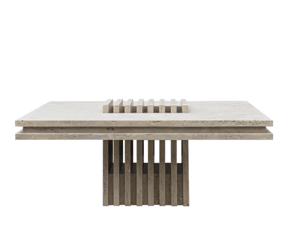 Piano marble coffee table, cutout on a plain background