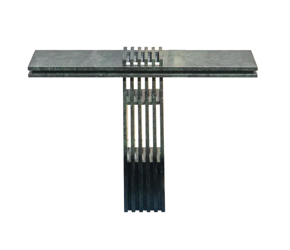 Piano marble console, cutout on a plain background