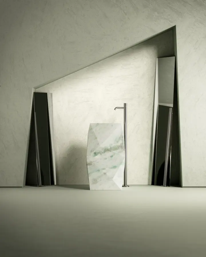 Punta High freestanding marble washbasin, view 4