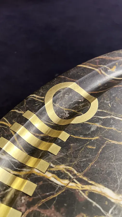 Roll Ball marble coffee table, view 3
