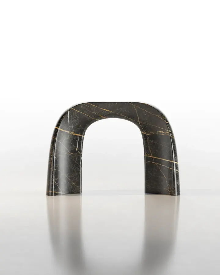 Shān marble console, view 3