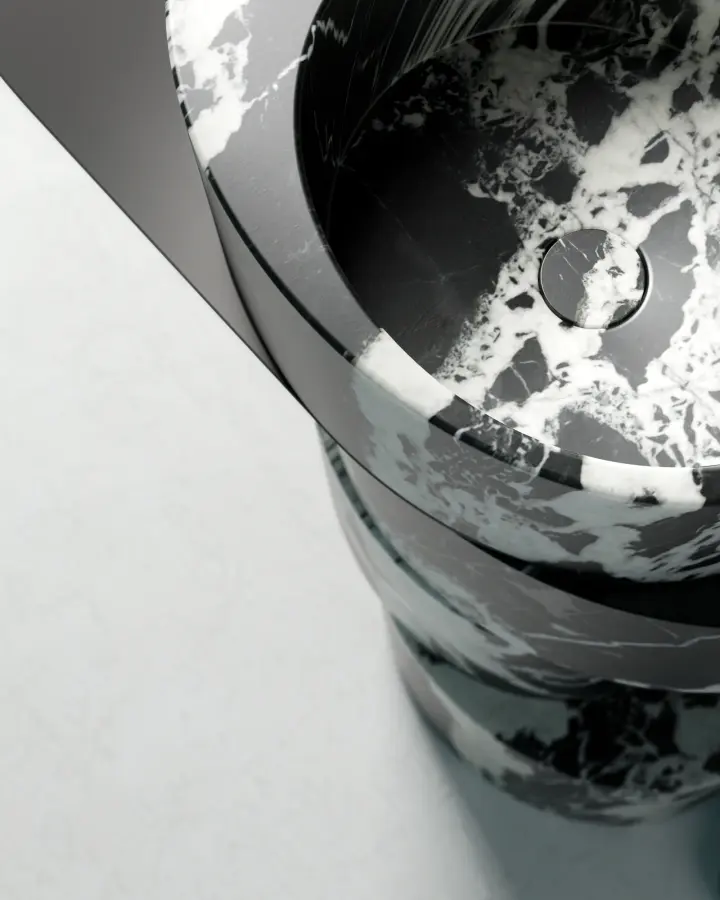 Slide freestanding marble washbasin, view 2
