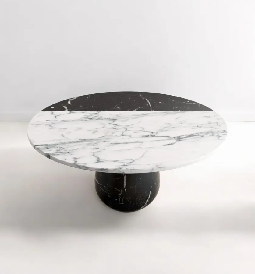 Stilla marble dining table, view 3