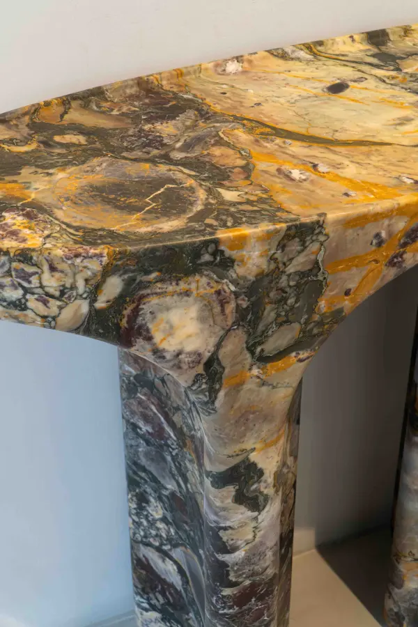 Temple marble console, view 5