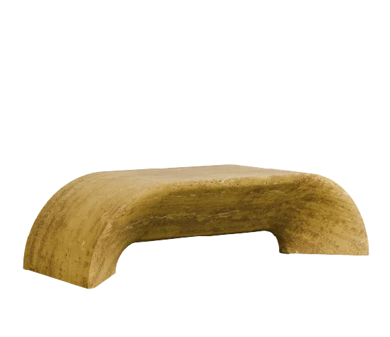 Tivoli marble coffee table, cutout on a plain background