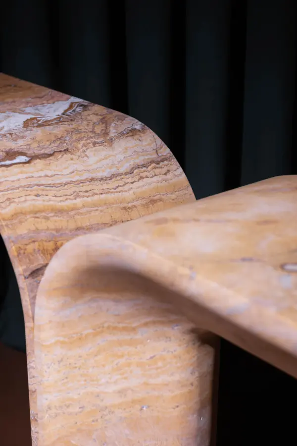 Tivoli marble console, view 2