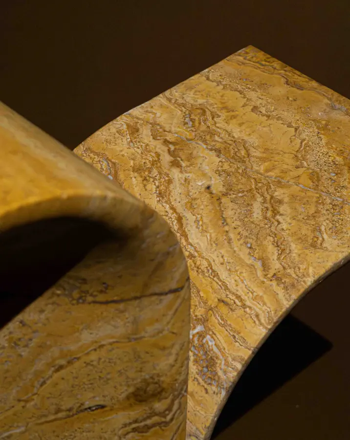 Tivoli marble side table, view 2