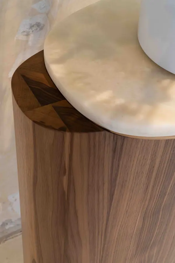 Volare marble console, view 3