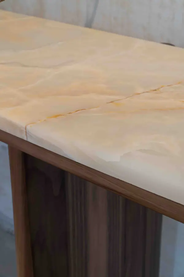 Volare marble console, view 4