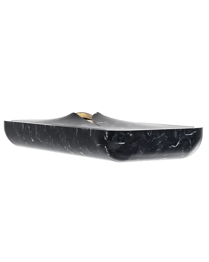 Vulcan wall-mounted marble washbasin, view 4