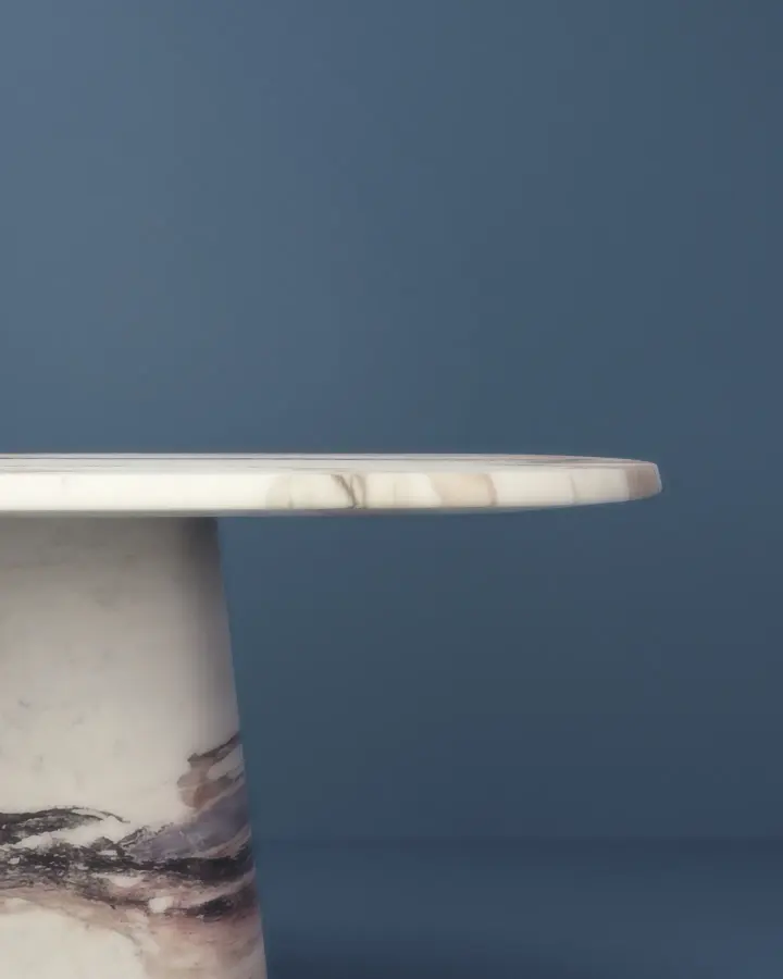 Wedge marble dining table, view 4